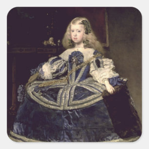 Infanta Margarita in Blau, 1659 Quadratischer Aufkleber