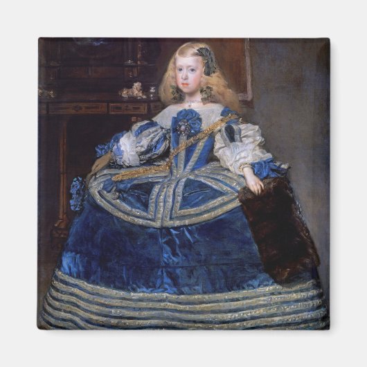 Infanta Margarita Teresa Blue Dress, Velazquez Magnet (Vorne)