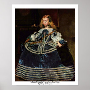 Infanta Margarita Teresa in einem blauen Kleid Poster