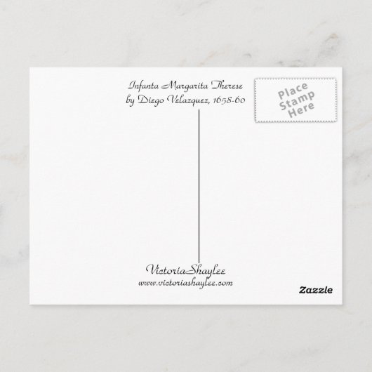 Infanta Margarita Therese Postkarte (Rückseite)