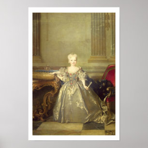 Infanta Maria Ana Victoria de Borbón, 1724 (Öl auf Poster