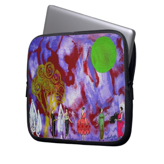 Infanta's Moonlight Garden Party von Michael Moffa Laptopschutzhülle (Vorderseite Links)
