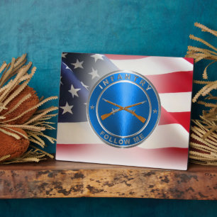 Infanterie Army Veteran Fotoplatte