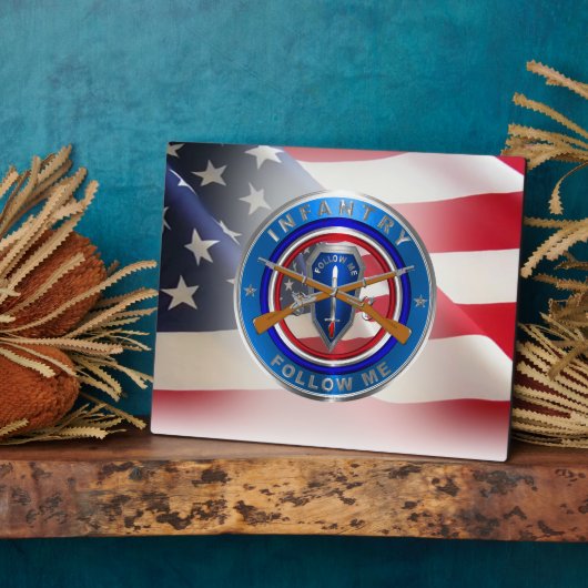 Infanterie Army Veteran Fotoplatte (Seite)