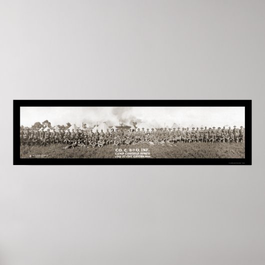 Infanterie Camp Kanton OH Foto 1917 Poster (Vorne)