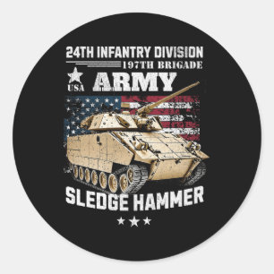 Infanterie Division 197. Brigade Army Veteran Runder Aufkleber