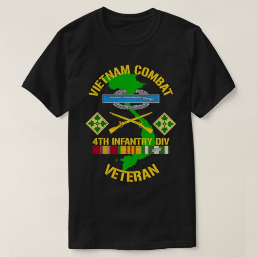Infanterie Division Vietnam Combat Veteran T-Shirt (Design vorne)