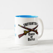 Infanterie - Königin des Kampfes - Trinkbehälter Zweifarbige Tasse (VorderseiteRechts)