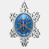 Infanterie Schneeflocken Zinn-Ornament (Rechts)