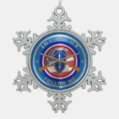 Infanterie Schneeflocken Zinn-Ornament (Vorderseite)