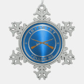 Infanterie Schneeflocken Zinn-Ornament (Vorderseite)