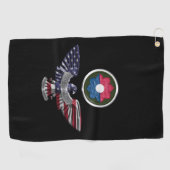 Infanterieabteilung Eagle Veteran Golfhandtuch (Horizontal)