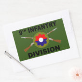 Infanterieabteilung - Überquerte Gewehre - mit Tex Rechteckiger Aufkleber (Umschlag)