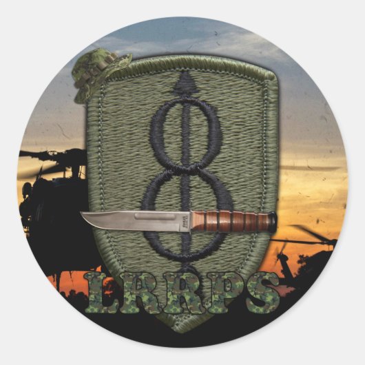 Infanteriedivision lrps lrrp vietnam war Patch Runder Aufkleber (Vorderseite)