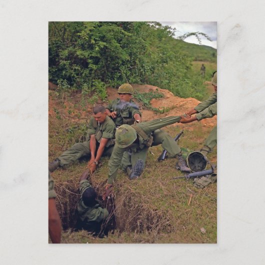 Infanterieplattform für die Operation Oregon Vietn Postkarte (Vorderseite)