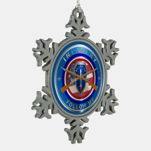Infantry Schneeflocken Zinn-Ornament (Links)