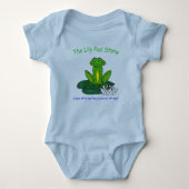 Infant's Frog on a Lily Pad Blue Bodysuit Baby Strampler (Vorderseite)
