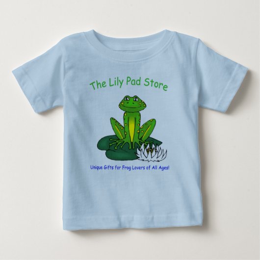 Infant's Frog on a Lily Pad Blue T-Shirt (Vorderseite)