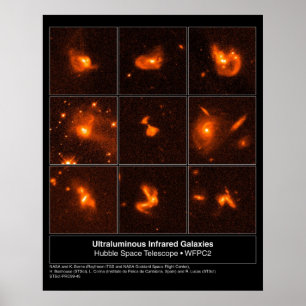 Infared Galaxien Hubble Telescope Foto Poster