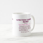 Infection Control Nurse Definition – Funny Hygiene Kaffeetasse (VorderseiteRechts)