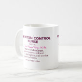 Infection Control Nurse Definition – Funny Hygiene Kaffeetasse (Vorderseite Links)