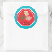 Infektionen zu stoppen liegt in unserer Hand Hygie Runder Aufkleber (Tasche)