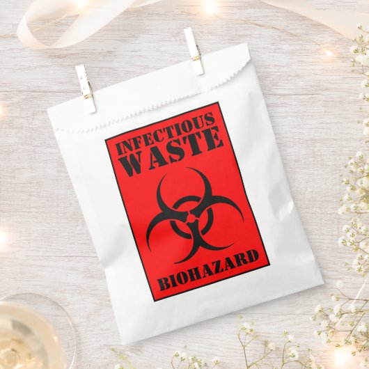 Infektiöse Abfalltricks oder -pflaster der roten B Geschenktütchen (Ausgeschnitten)