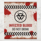 Infektiöse Blutkennzeichnung für Zombie-Party Weinetikett (Einzelnes Label)