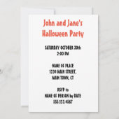 Infektiöse Fun Zombie Cartoon Halloween-Party Einladung (Rückseite)