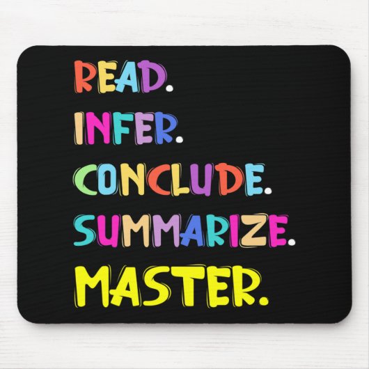 Infer Concluge Summarize Master Teachers Test Day Mousepad (Vorne)