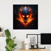 Infernal Blaze Skull Poster (Heimbüro)