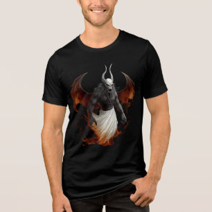 Infernal Demon in White Wrath Robe Tri-Blend Shirt