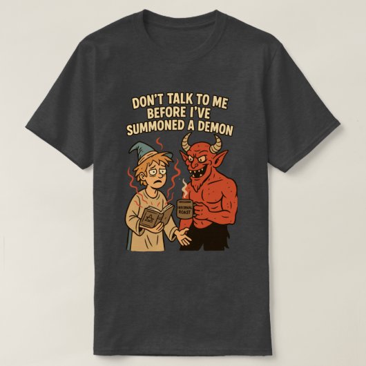 Infernal Roast Funny Coffee D&D T - Shirt (Design vorne)