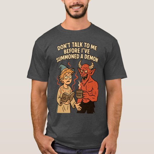 Infernal Roast Funny Coffee D&D T - Shirt (Vorderseite)