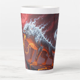 Infernal Sentinel Lava Wolf Latte Tasse
