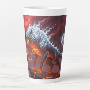 Infernal Sentinel Lava Wolf Latte Tasse
