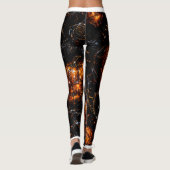Infernal Vine Pumpkin Skull Halloween Leggings (Rückseite)