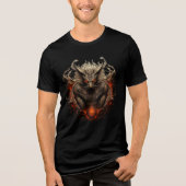 Infernal Warrior Wolf Fantasy Art Tri-Blend Shirt (Vorderseite)
