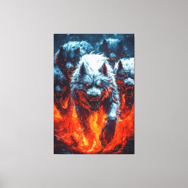 Infernal Wolf Pack Canvas Print Leinwanddruck