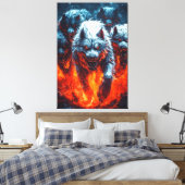 Infernal Wolf Pack Canvas Print Leinwanddruck (Insitu (Schlafzimmer))