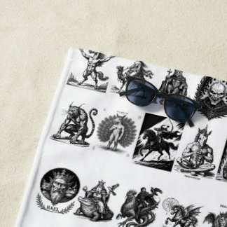 Infernalische Ikonen Die Gothic Goetia Sammlung Strandtuch