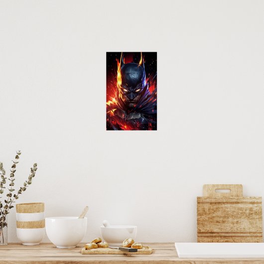 Inferno Batman Digital Art Poster (Küche)