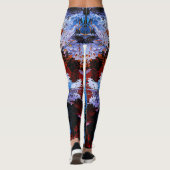 Inferno Blauer Rot Moderne Abstrakte Kunst Leggings (Rückseite)