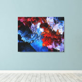 Inferno Blauer Rot Moderne Abstrakte Kunst Leinwanddruck (Insitu (Holzboden))