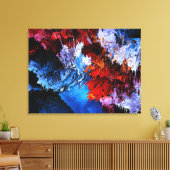 Inferno Blauer Rot Moderne Abstrakte Kunst Leinwanddruck (Insitu (Wohnzimmer))