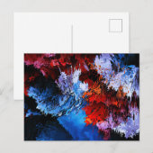 Inferno Blauer Rot Moderne Abstrakte Kunst Postkarte (Vorne/Hinten)