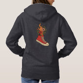Inferno Bloom - Blume Sneaker Art Hoodie (Rückseite)