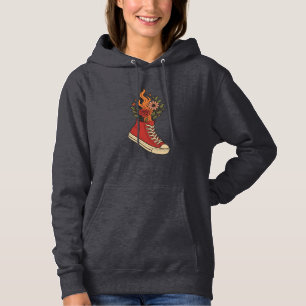 Inferno Bloom - Blume Sneaker Art Hoodie