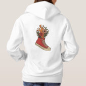 Inferno Bloom - Blume Sneaker Art Hoodie (Rückseite)