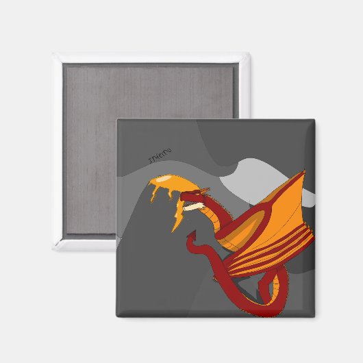 Inferno der Feuerdrache Magnet (Vorderseite/Rückseite)
